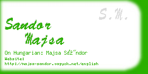 sandor majsa business card